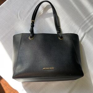 Michael Kors Black Leather Laptop Bag